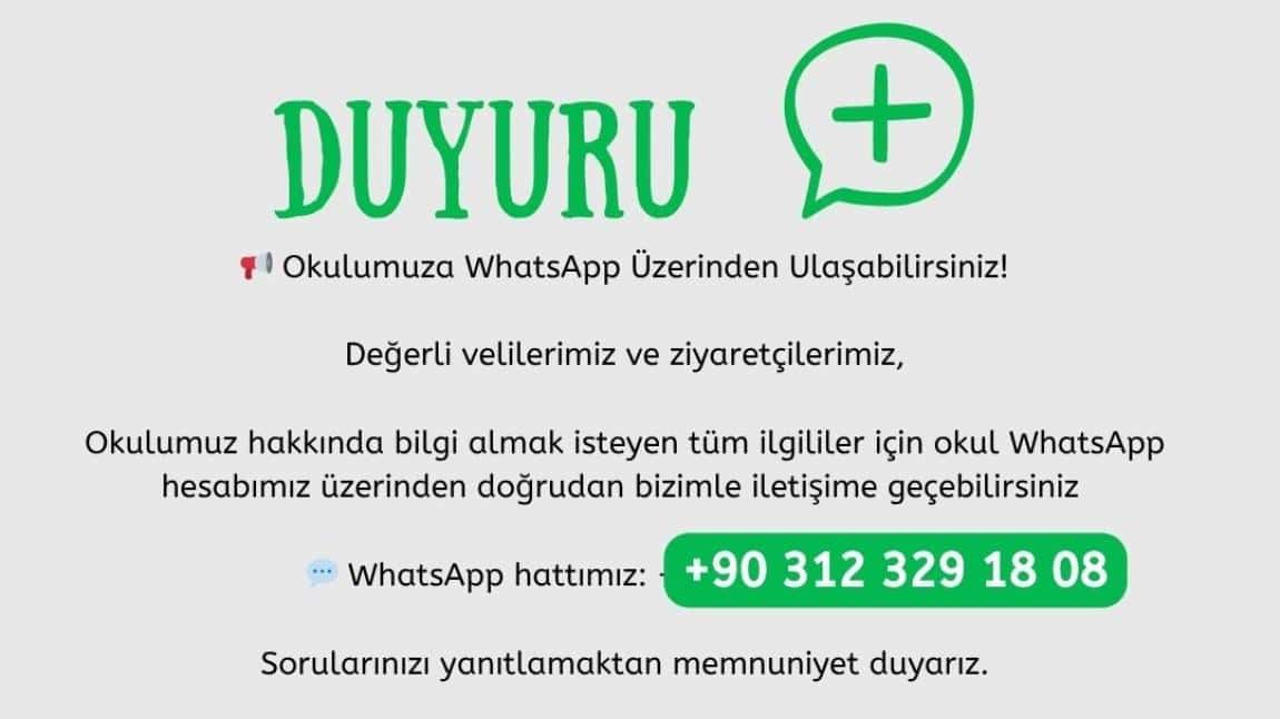 WhatsApp İletişim Bilgilerimiz